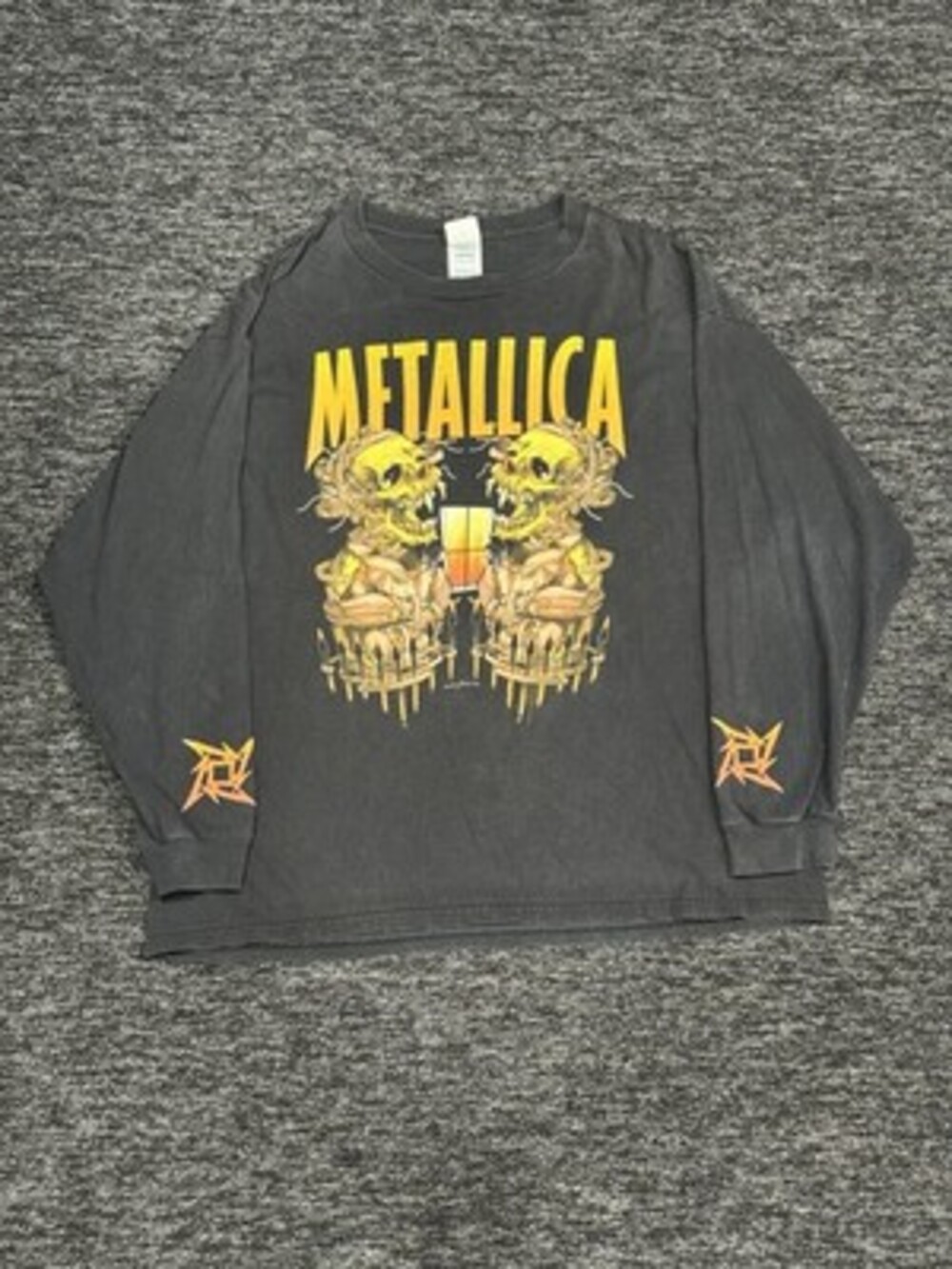 Vintage Metallica Pushead Black Long Sleeve Skull Band T Shirt 2000s Size XXL